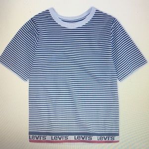 Levi’s Big Girls Cotton Striped T-Shirt